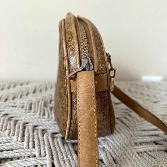 CELINE Paris Macadam Vinyl and Leather Crossbody Bag - Picture 8 of 14